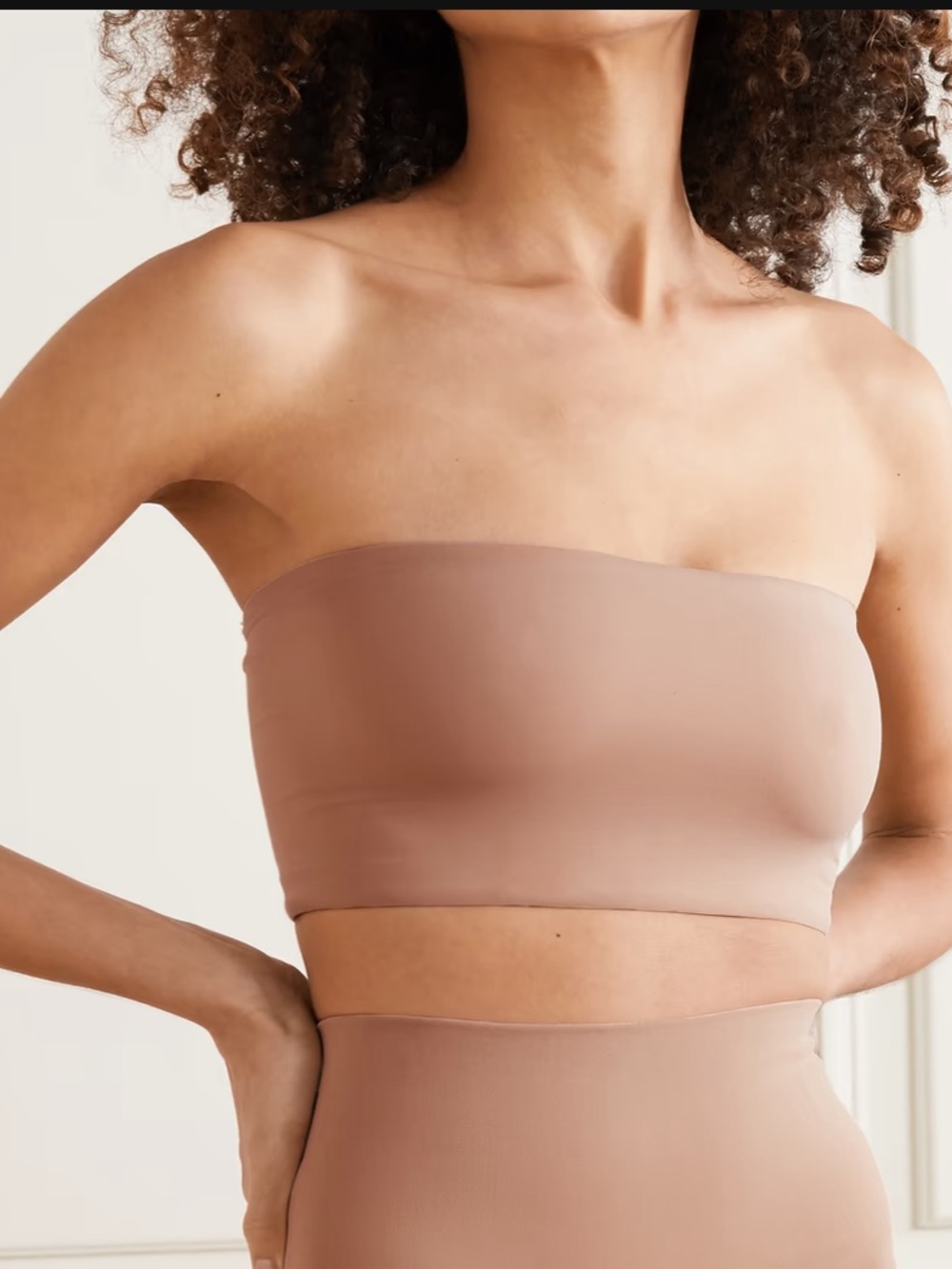 SKIMS Strapless Seamless Bandeau in Toast